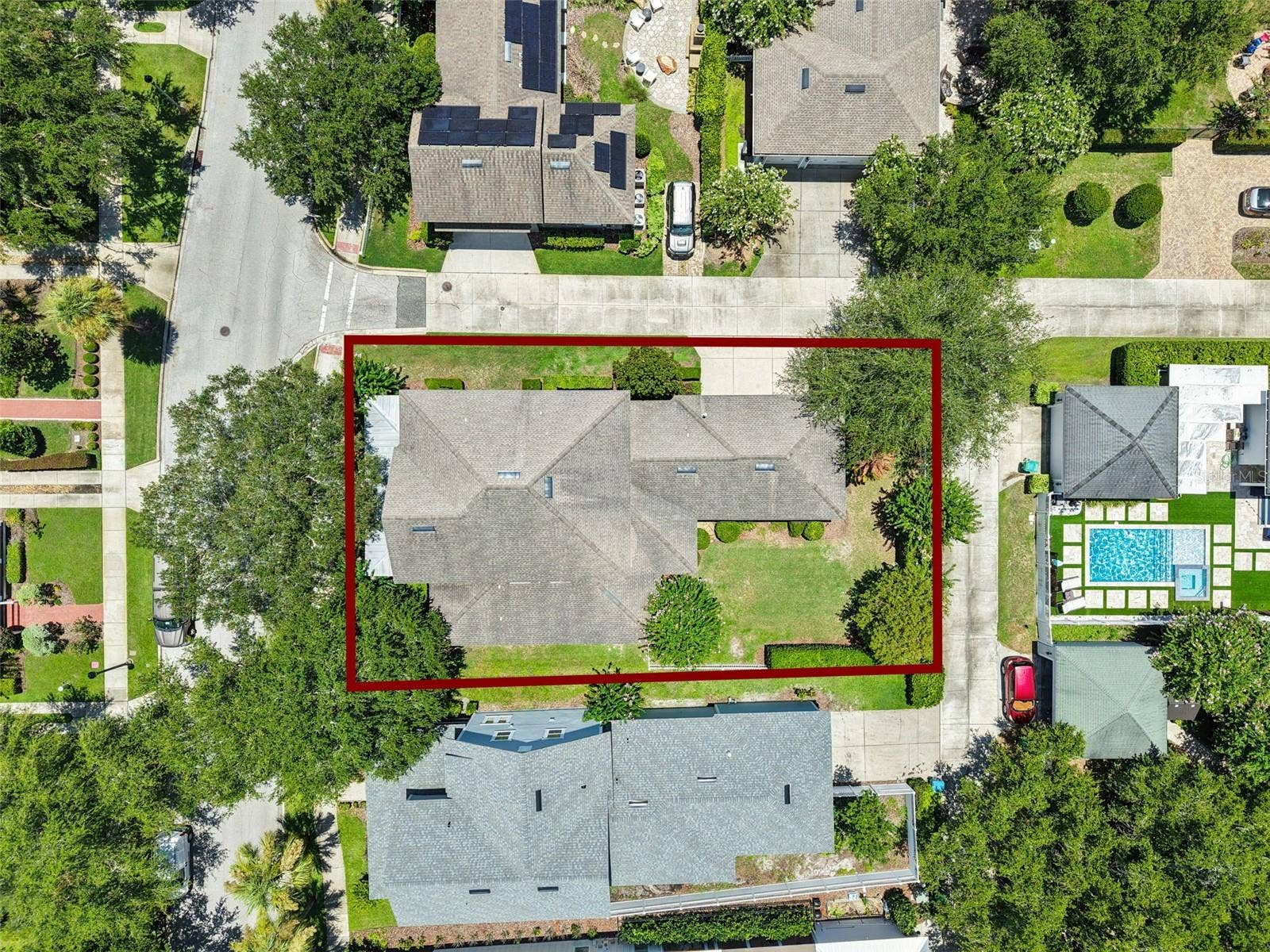 844 OAKLAND PARK BOULEVARD, Winter Garden, FL 34787 Aerial View of Large Fenced Yard