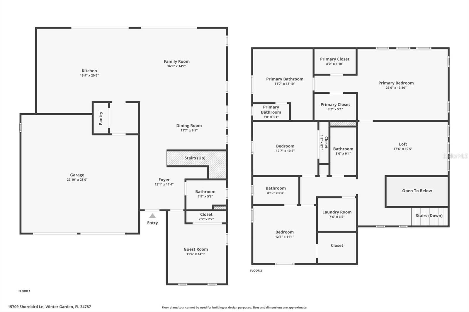 15709 SHOREBIRD LANE, Winter Garden, FL 34787 Floorplan