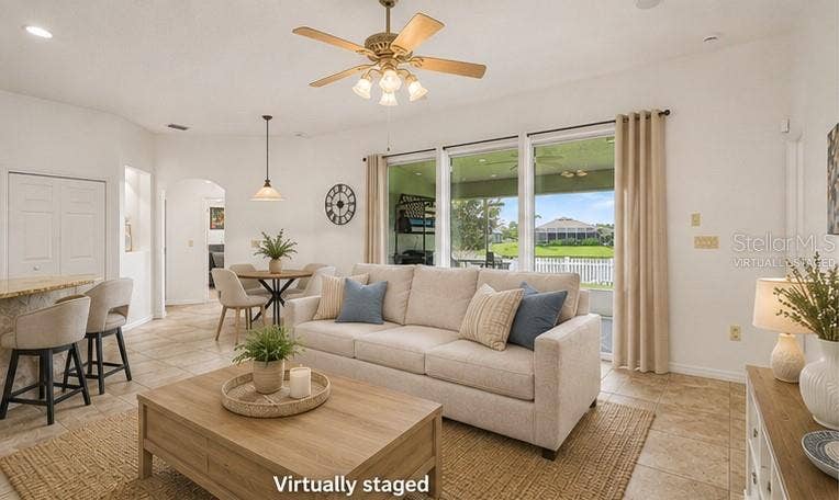 Virtually Staged Living Room