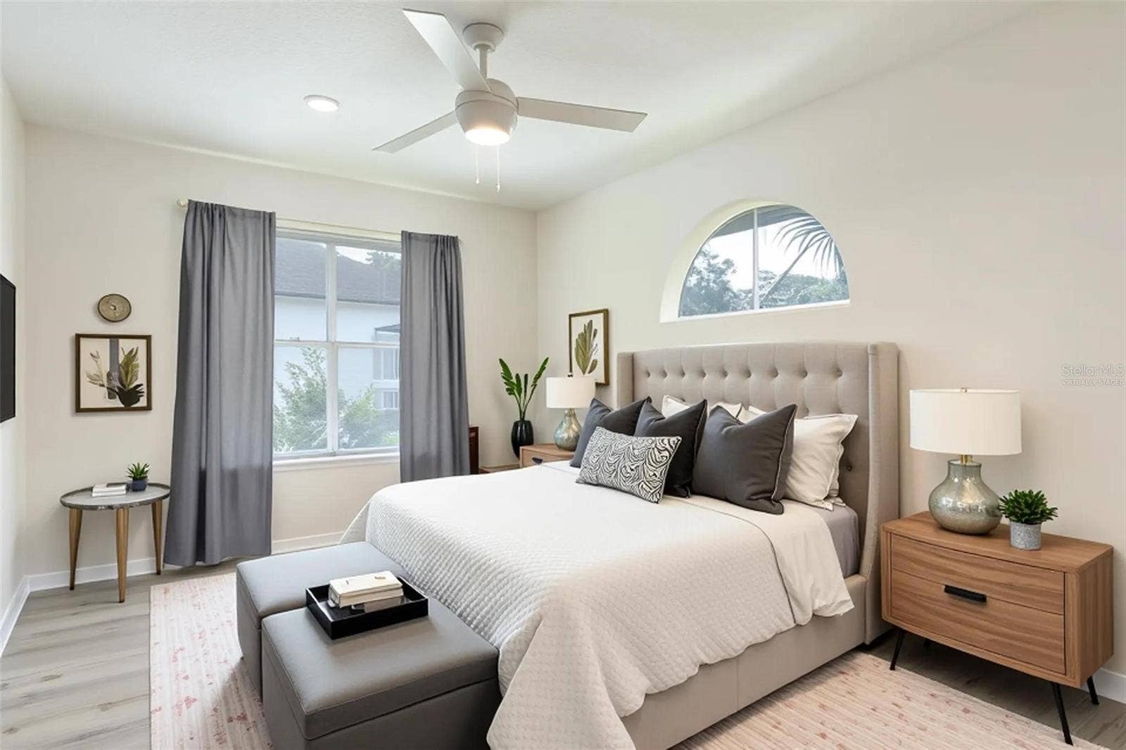 Virtually staged bedroom 3