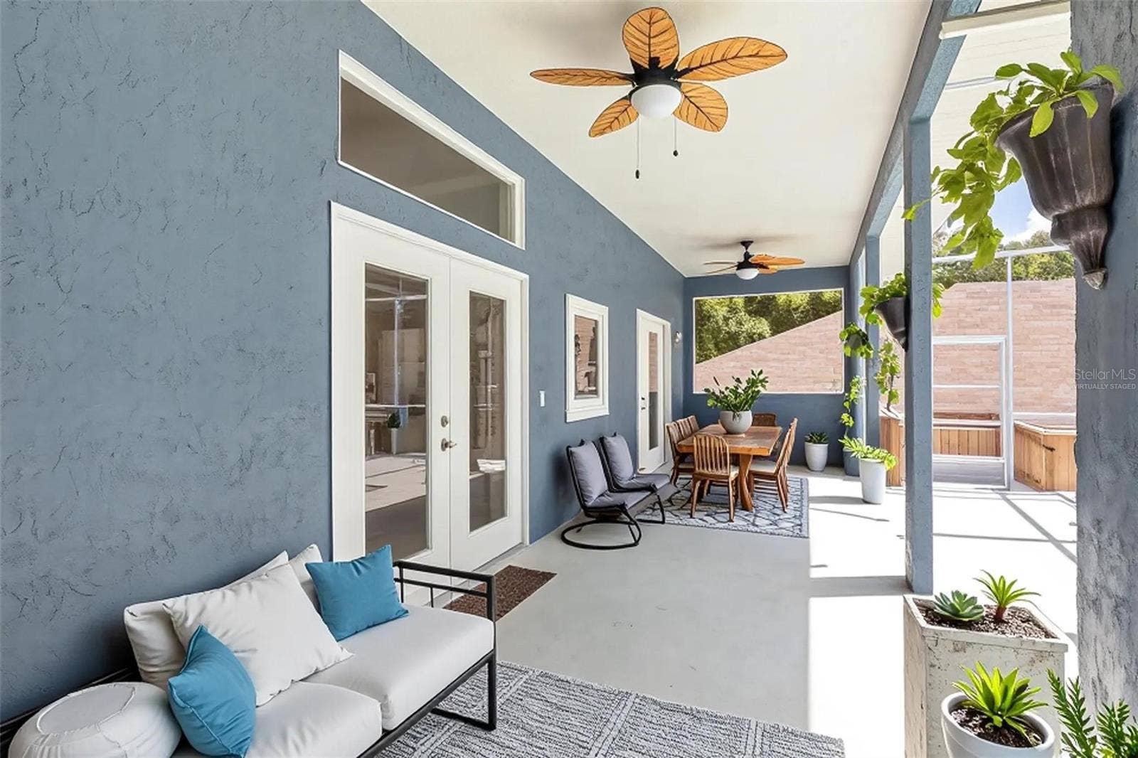 Virtually staged patio