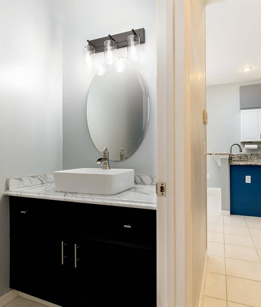 Half bath off of kitchen