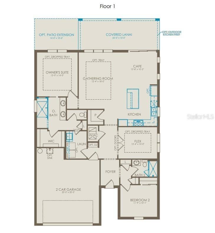5038 DANCY LANE, St Cloud, FL 34772 Floor Plan - Floor One