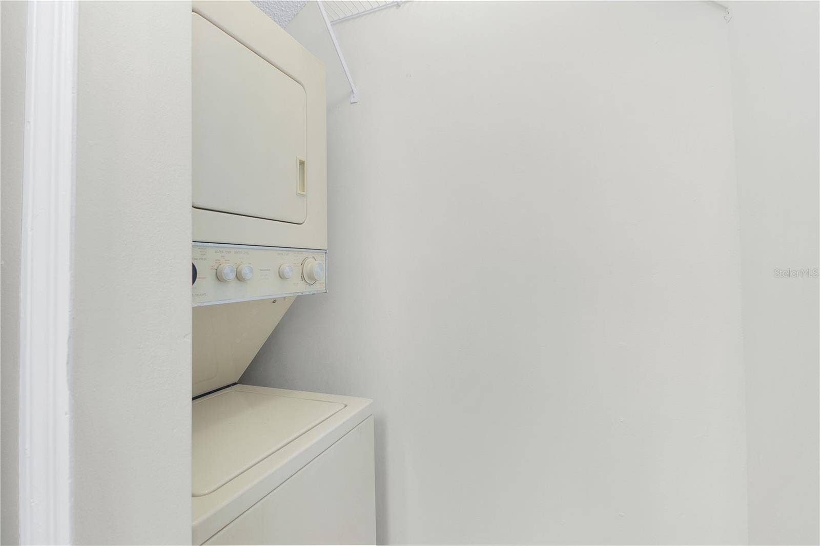In unit stackable washer and dryer