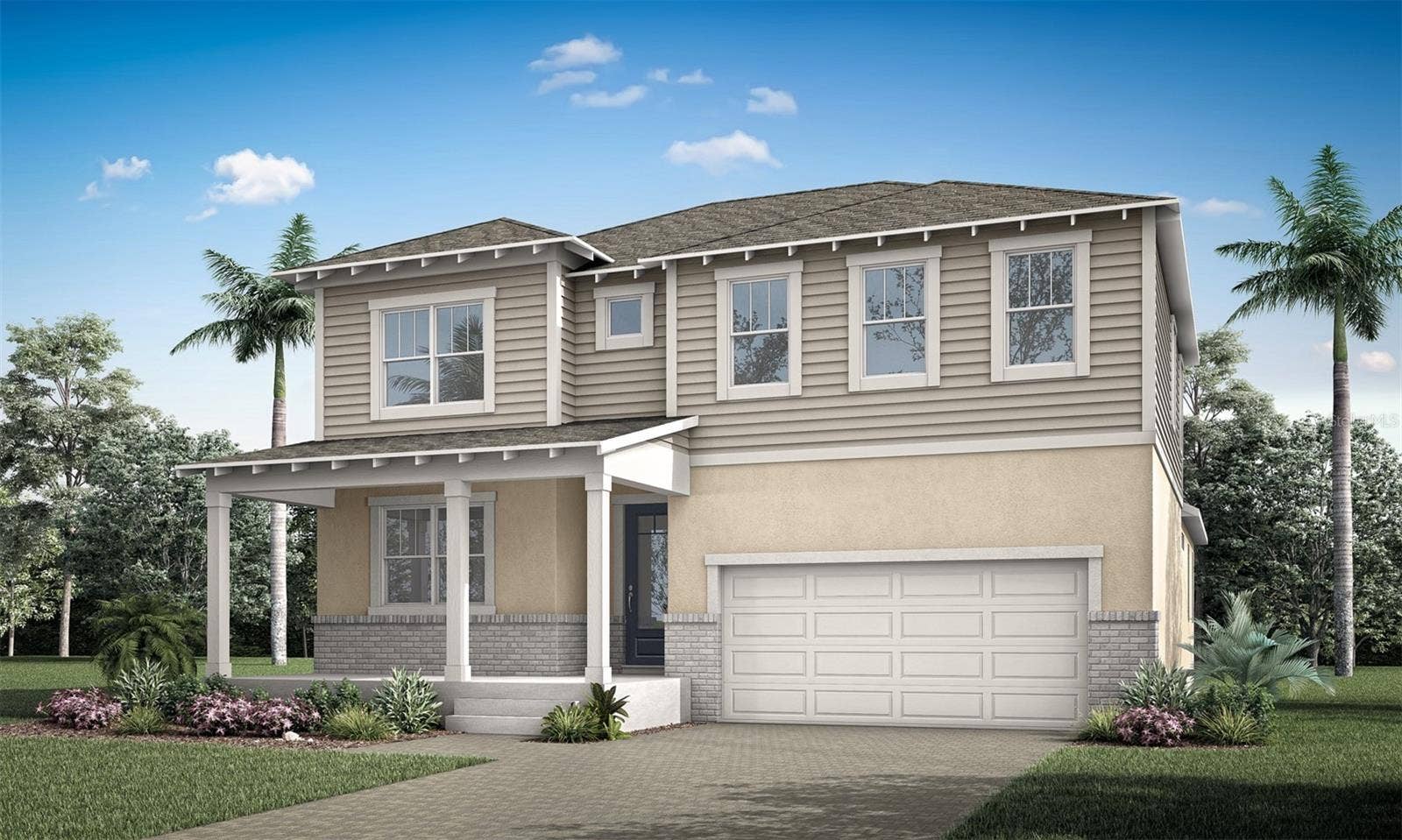 213 LONG WAVE WAY, Groveland, FL 34736 Rainwood - Olympic Floorplan - Coastal Elevation - Architect's Rendering