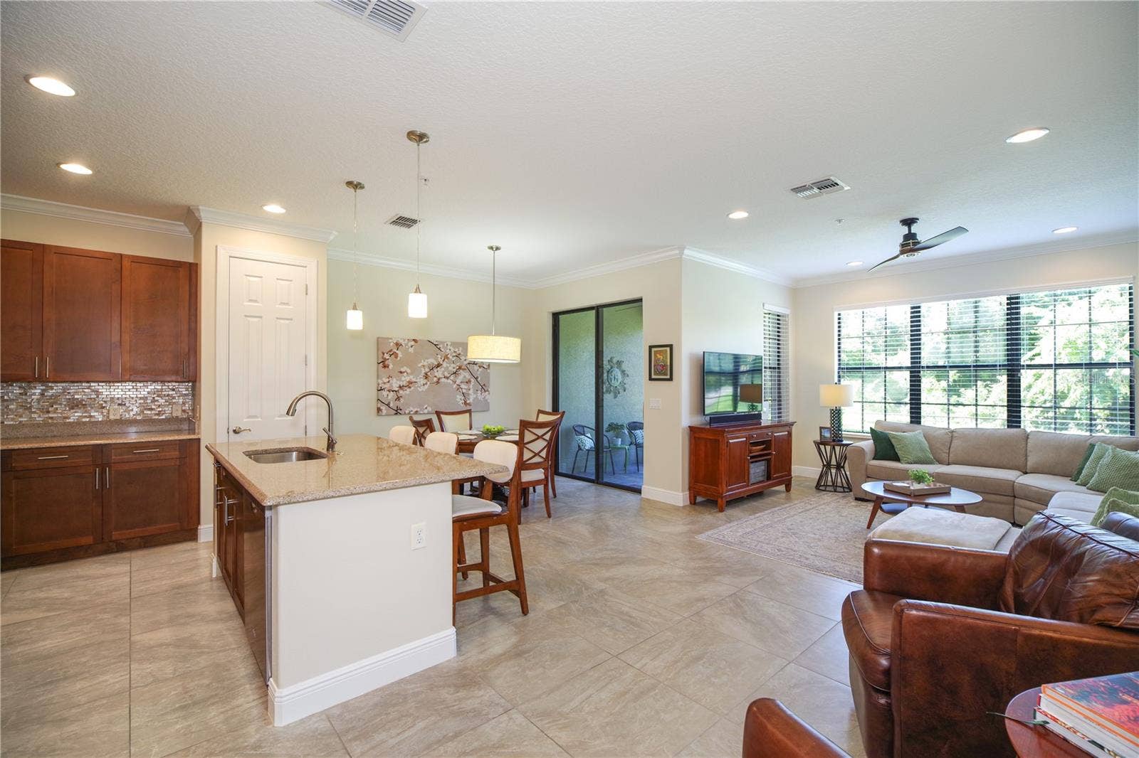 1541 CORKERY COURT, #1541, Winter Springs, FL 32708 VIEWS OF KITCHEN, DINING AND LIVING ROOMS