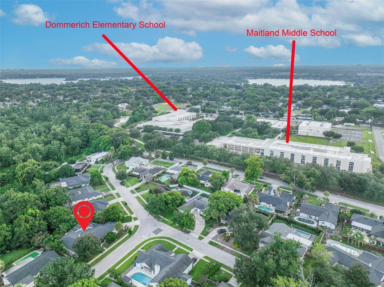 2051 DYAN WAY, Maitland, FL 32751 Drone view - short walk to schools