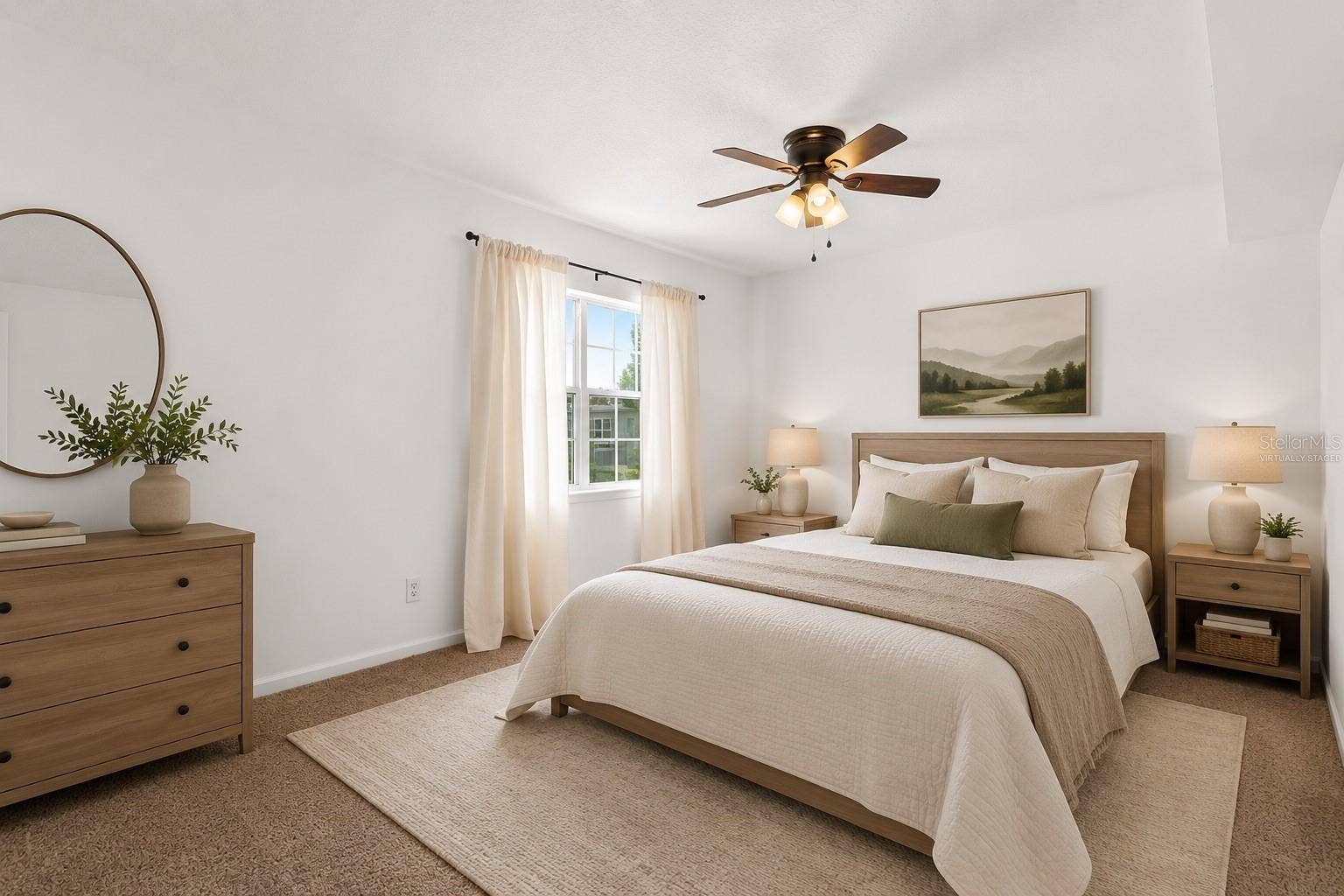 1000 S SEMORAN BOULEVARD, #302, Winter Park, FL 32792 primary bedroom, virtually staged
