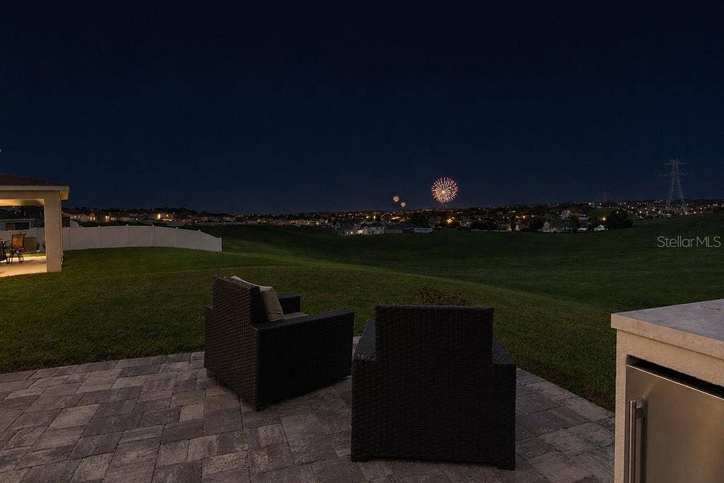 Fireworks view each night from the patio!