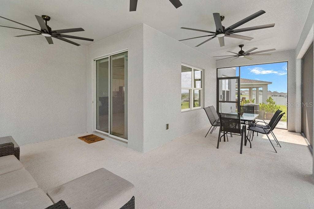 Covered Lanai with multiple fans