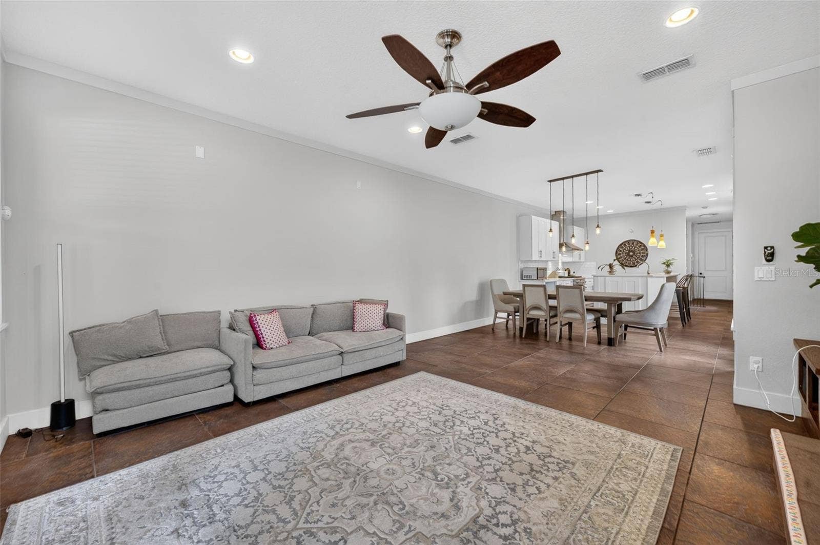 1071 ARAGON AVENUE, Winter Park, FL 32789 Living Room looking into dining and kitchen