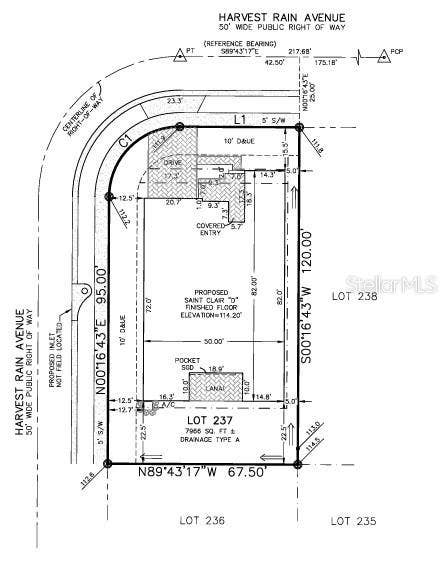 12940 HARVEST RAIN AVENUE, Winter Garden, FL 34787 12940 Harvest Rain Avenue Preliminary Plot Plan