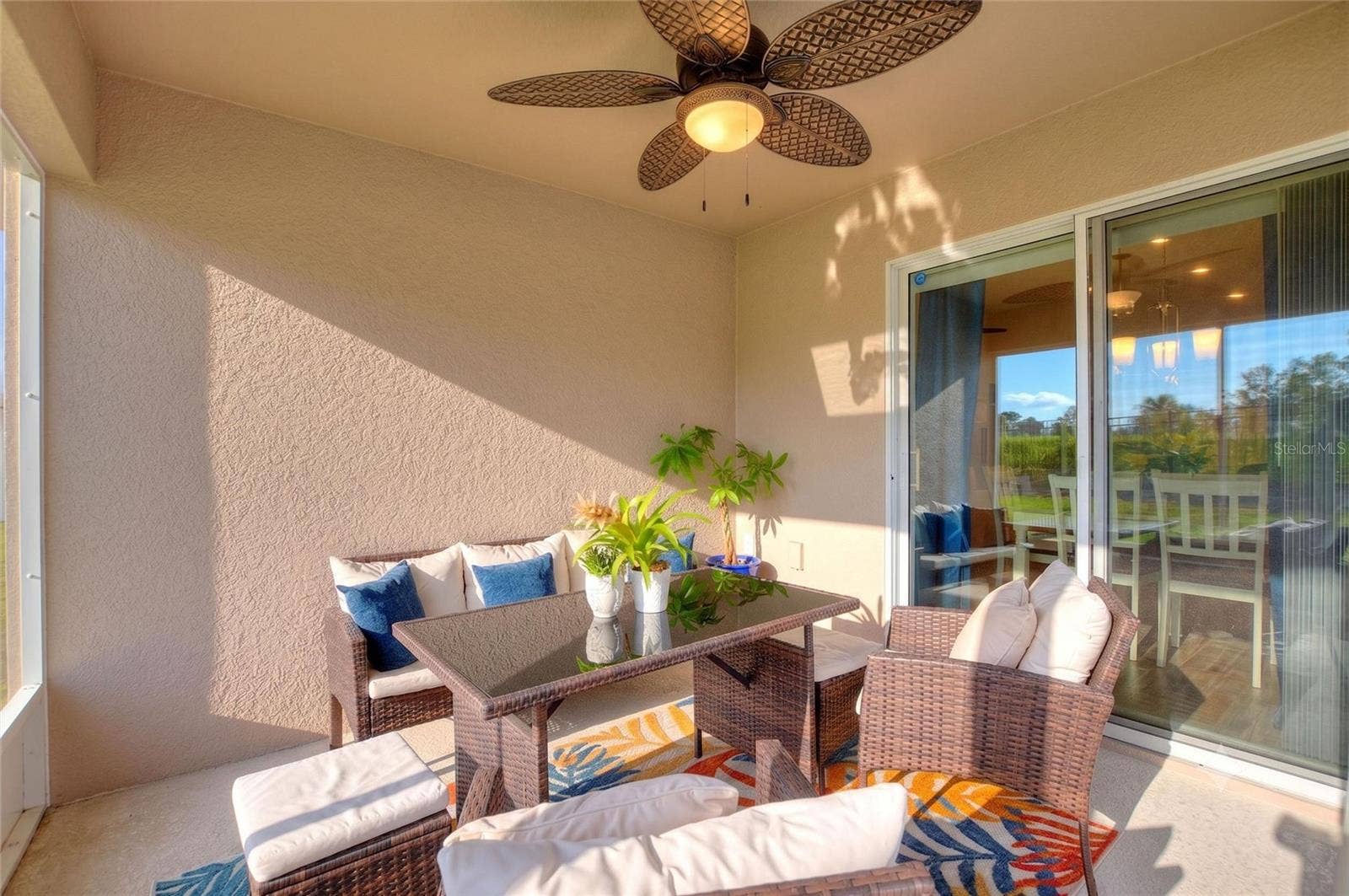 2295 SUNSET WAY, Davenport, FL 33837 Covered Screened Rear Patio with Fan