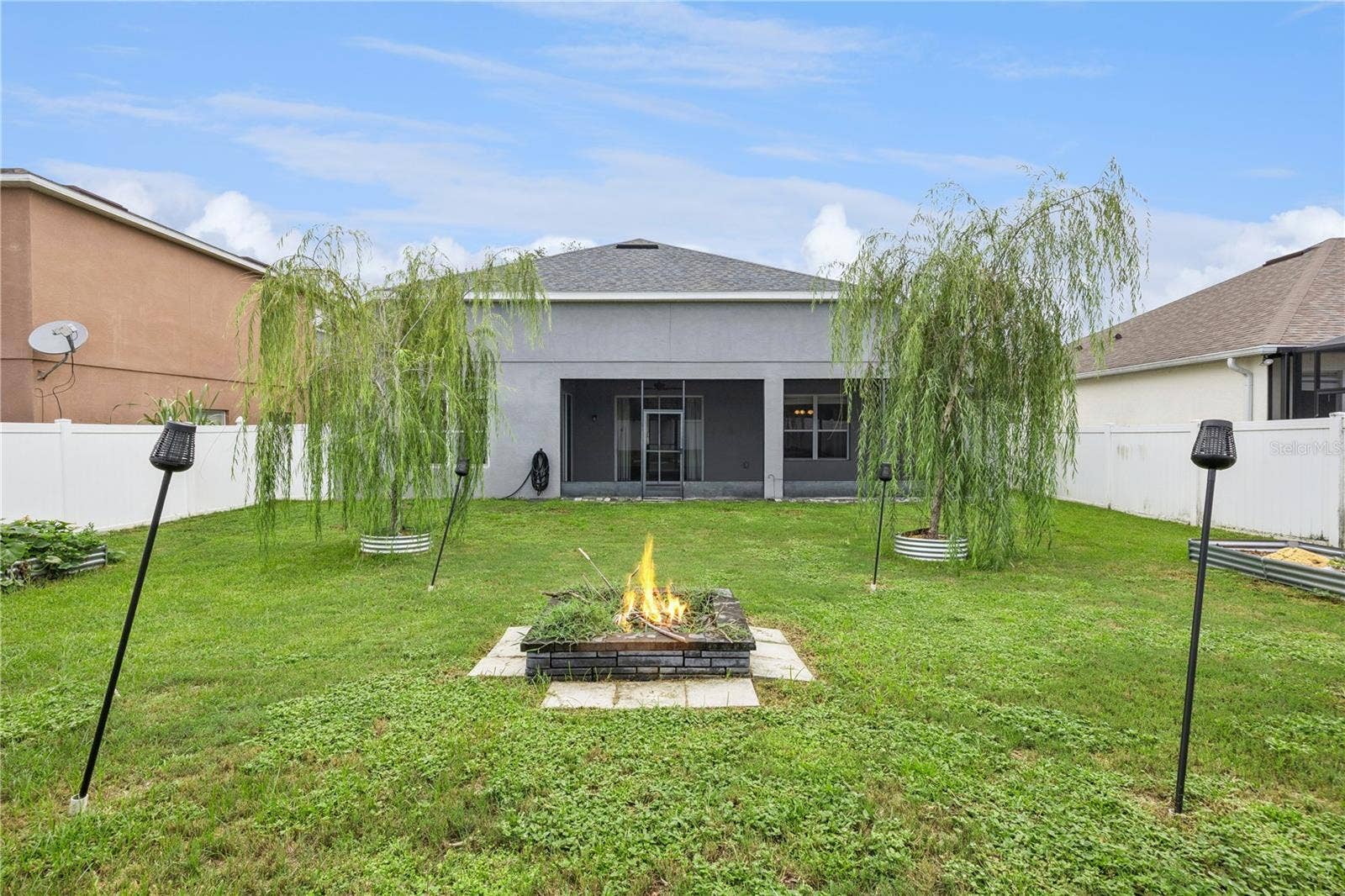 Huge Yard with Fire Pit