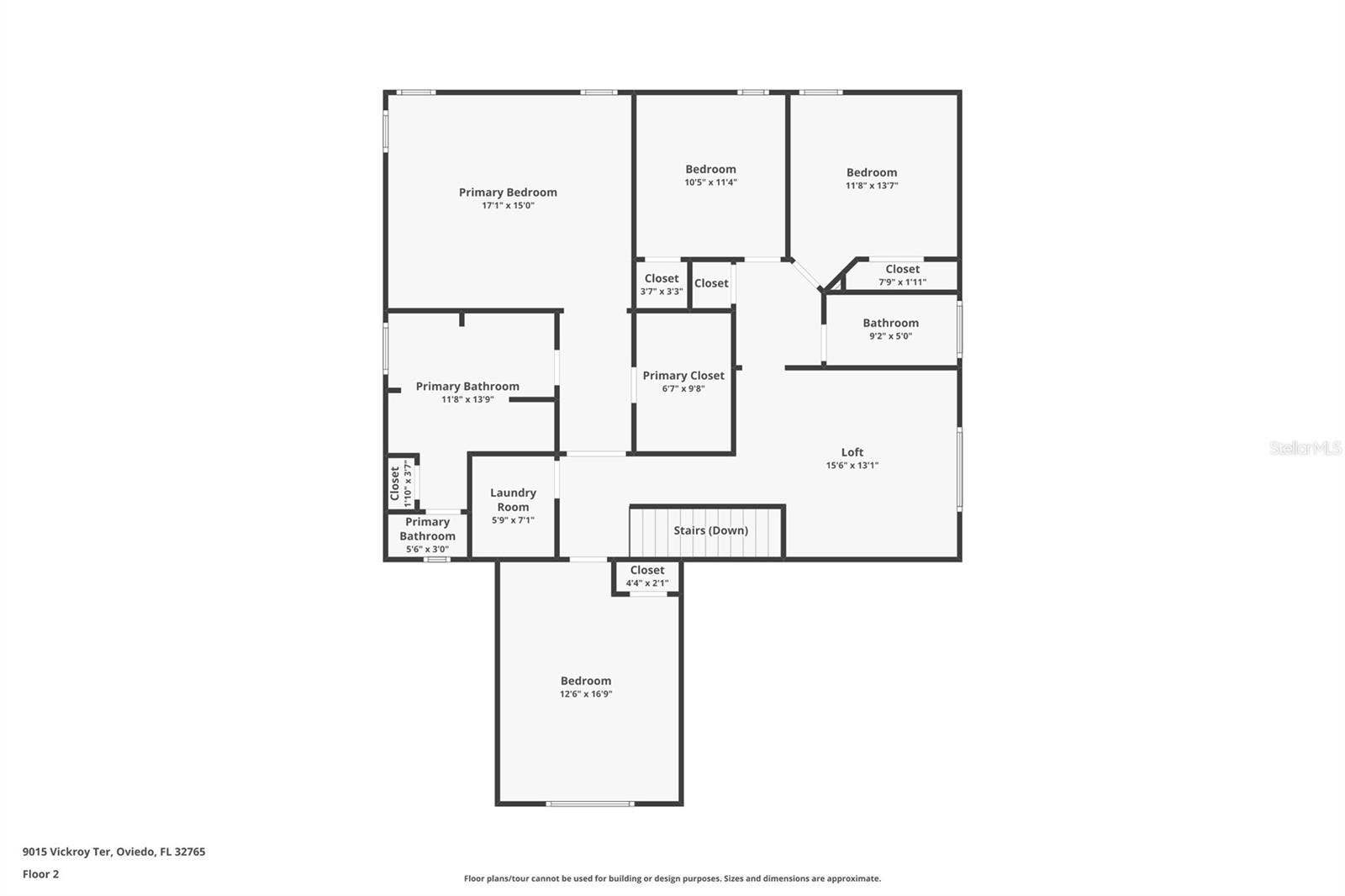 9015 VICKROY TERRACE, Oviedo, FL 32765 Floorplan - 2nd floor