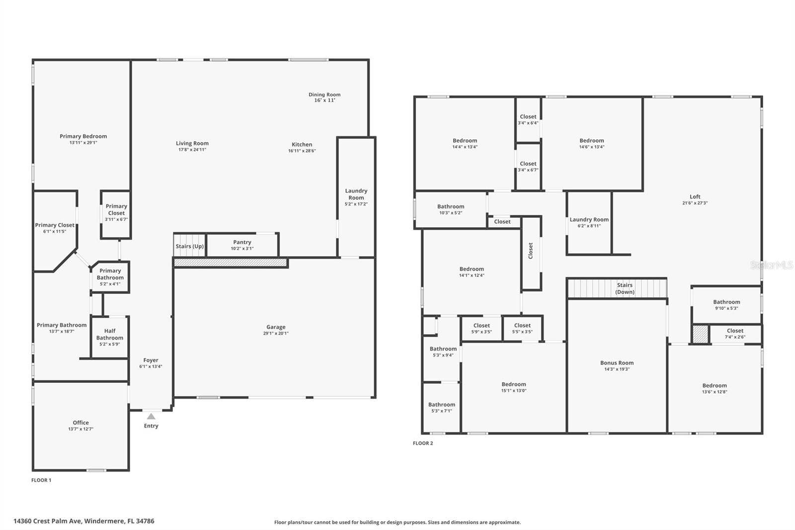 14360 CREST PALM AVENUE, Windermere, FL 34786 Floor plan
