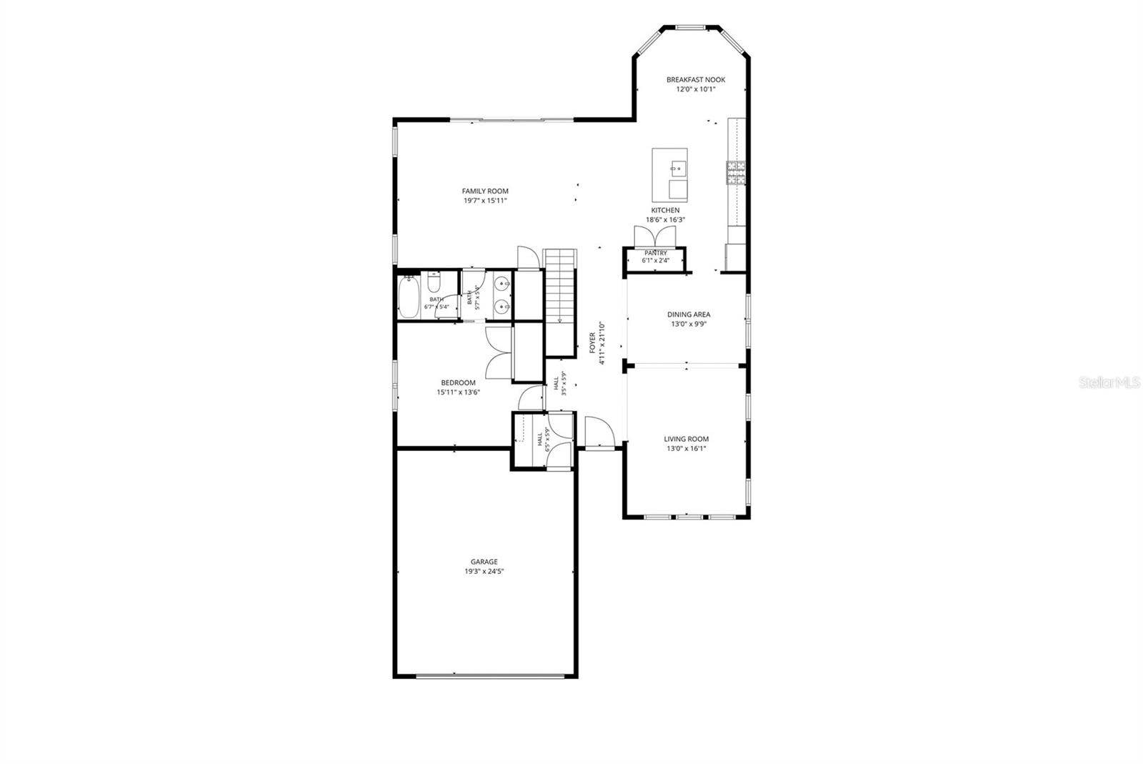 1168 PANDO LOOP, Orlando, FL 32824 Floorplan, First Floor