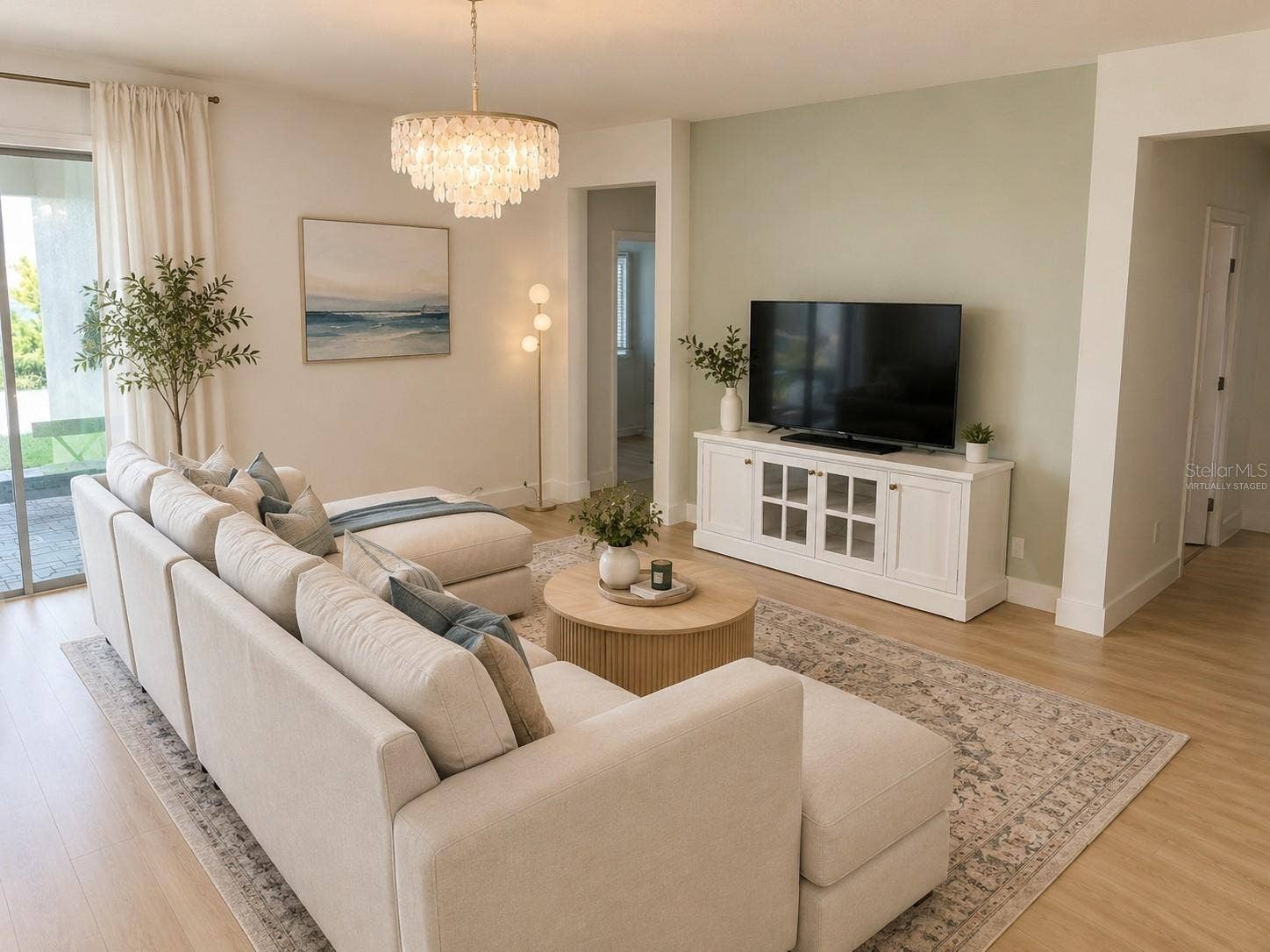 14048 LARKSPUR LAKE DRIVE, Winter Garden, FL 34787 14048 Larkspur Lake Dr -Open-concept living room with a light, airy luxe coastal feel. Virtually staged.