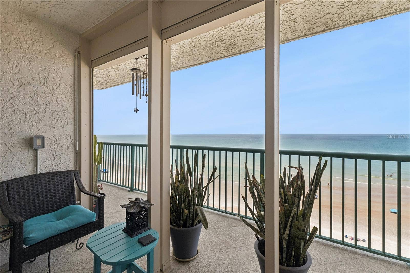 2055 S ATLANTIC AVENUE, #705, Daytona Beach Shores, FL 32118 Balcony from Family Room