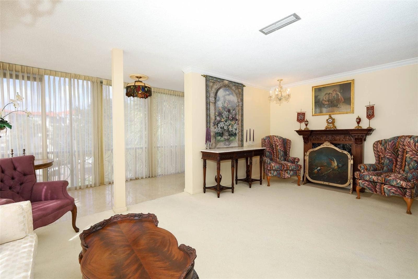 311 E MORSE BOULEVARD, #4-5, Winter Park, FL 32789 Living room & flex space with tiled floors.