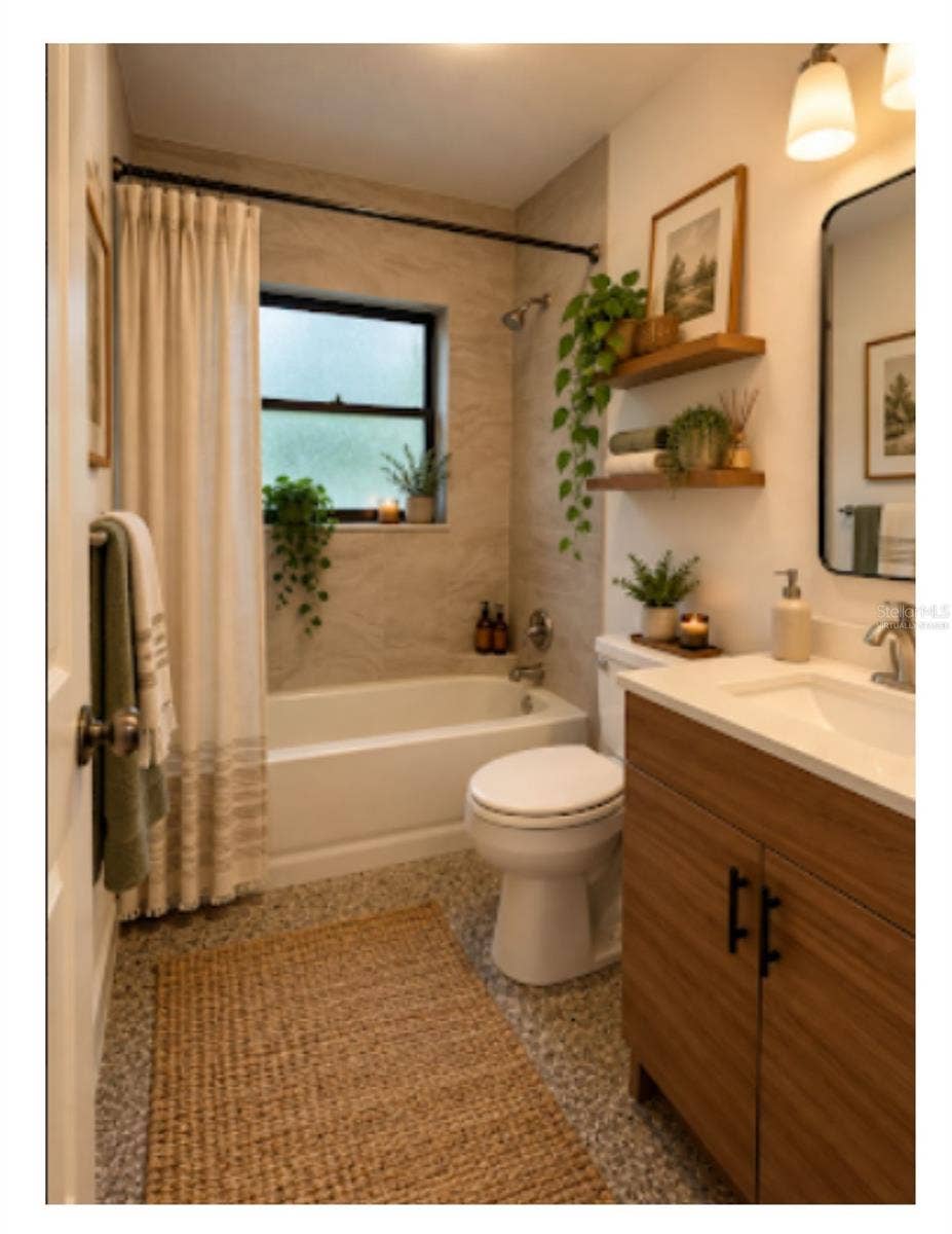 Virtually Staged Bathroom