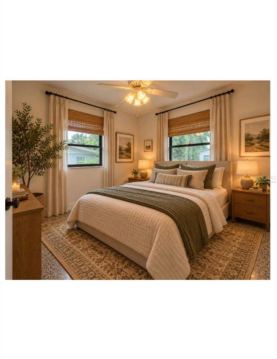 Virtually Staged Bedroom