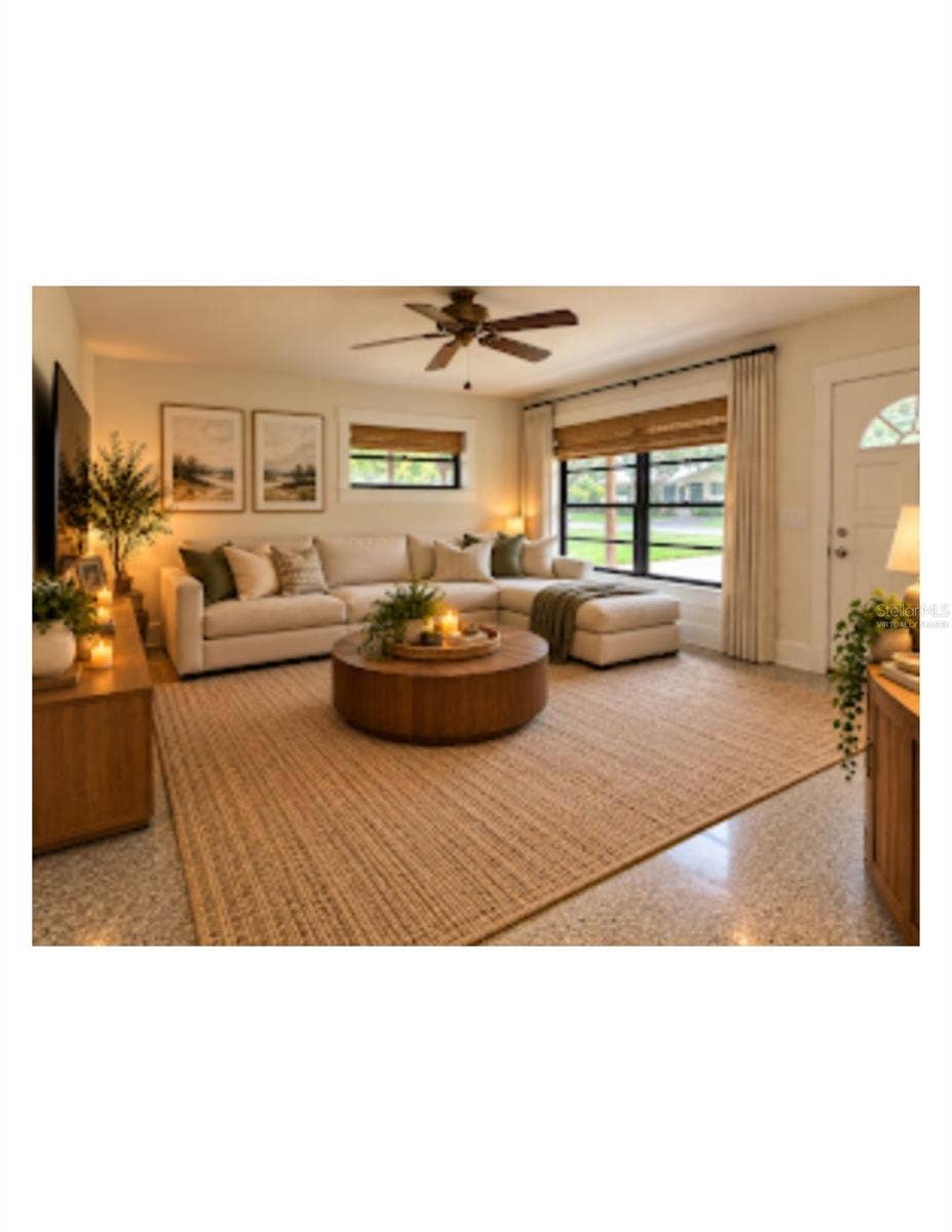 Virtually Staged living room area