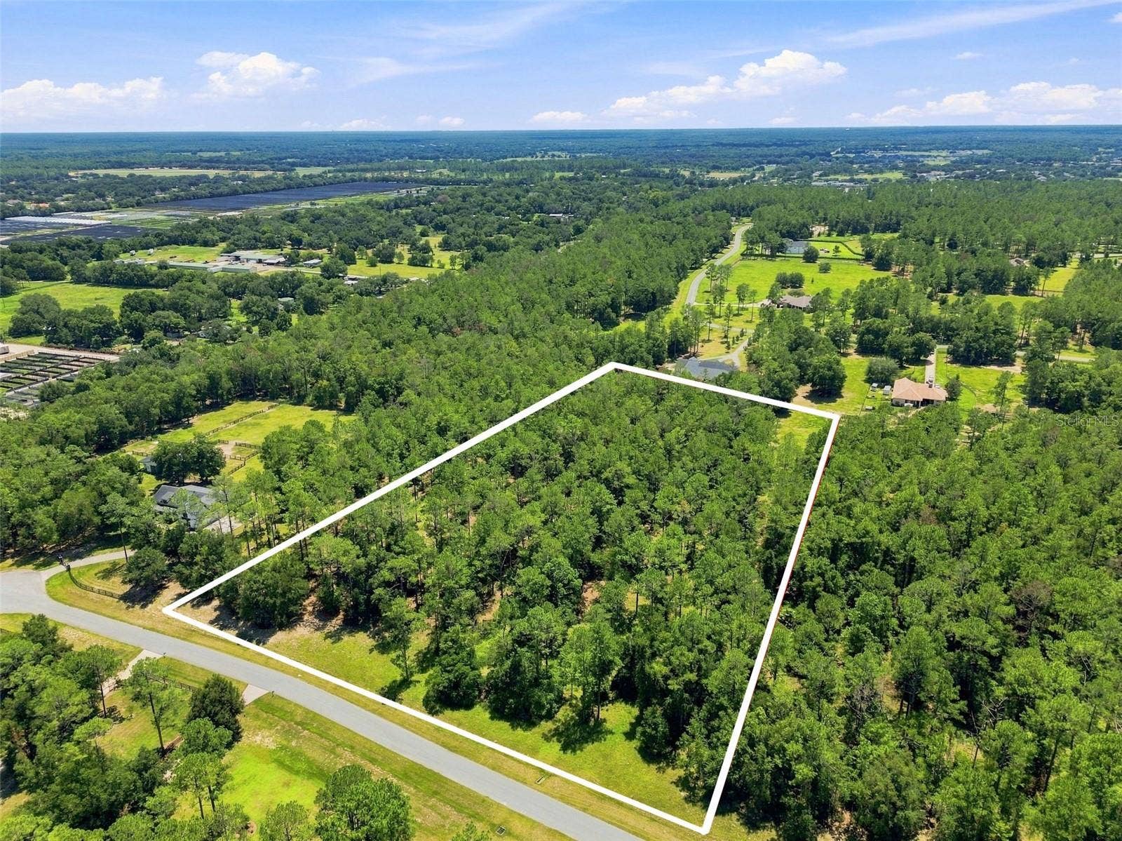 24150 GREENWOOD CROSSING, Eustis, FL 32736 Aerial view, lot near cul de sac
