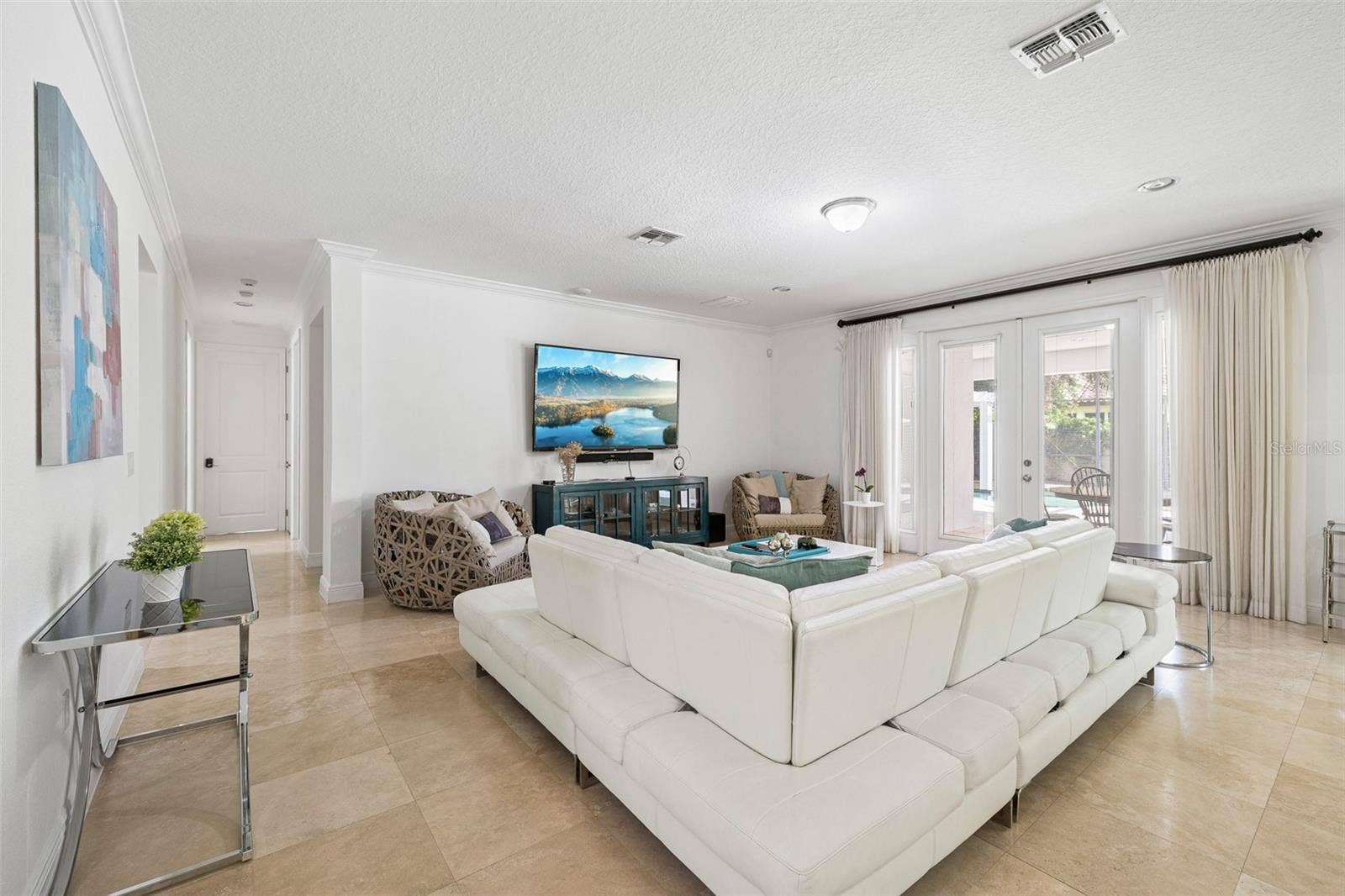 Travertine floor