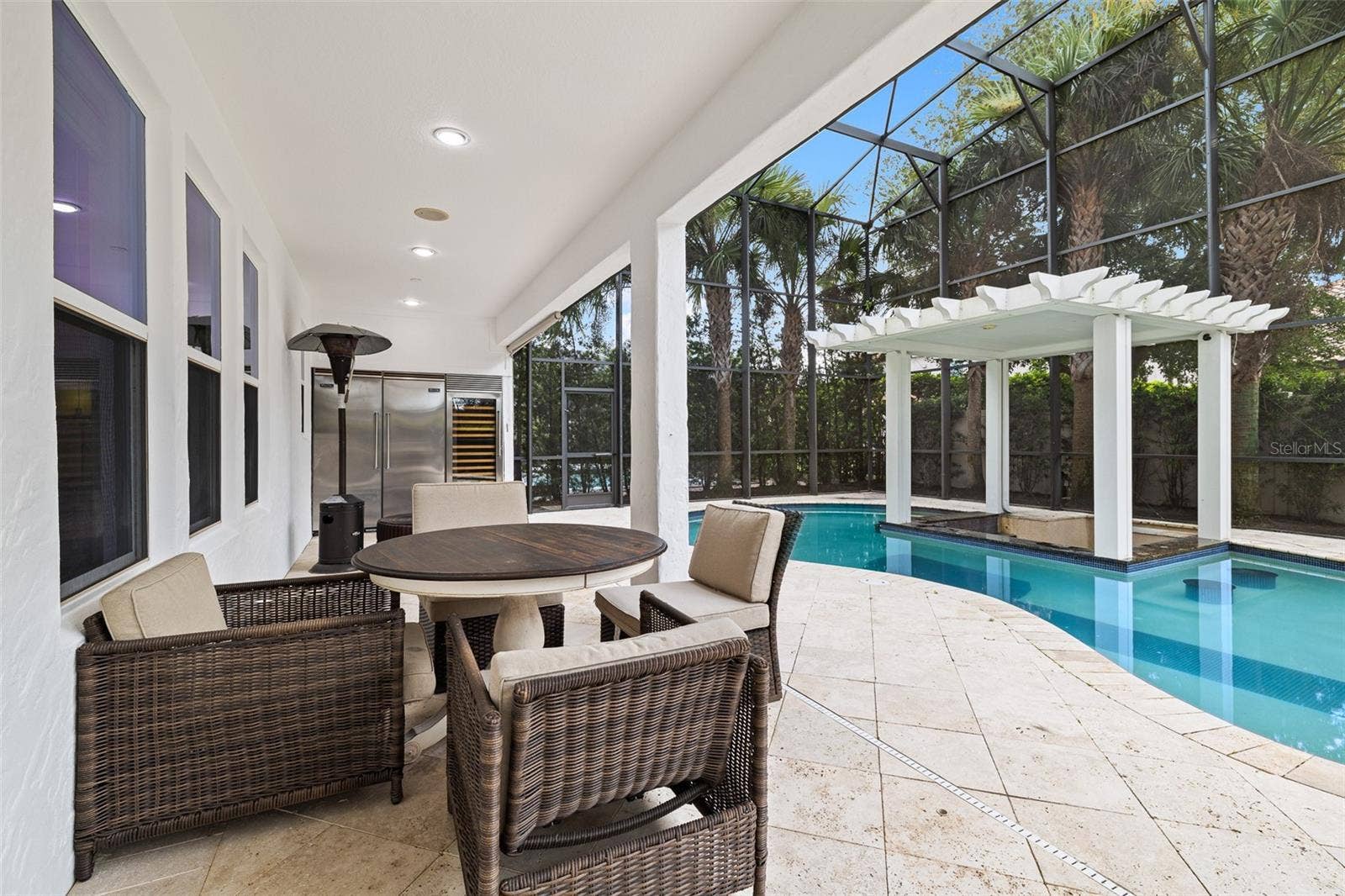 Travertine flooring. Virtually Cleaned / Digitally Enhanced