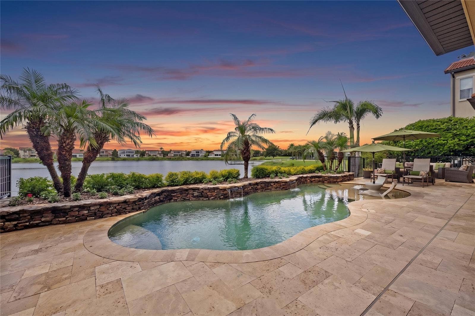 15475 SHOREBIRD LANE, Winter Garden, FL 34787 Pool Sunset