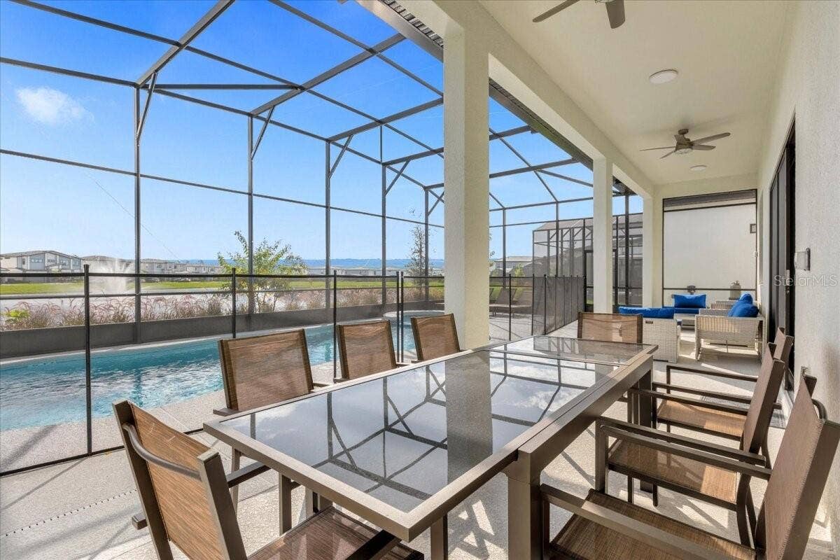 5830 HIGH SEAS DRIVE, Orlando, FL 32821 Dining area - covered lanai