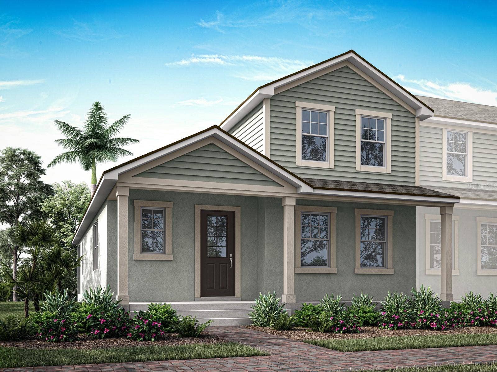 137 RAINWOOD STREET, Groveland, FL 34736 Rainwood - Sofia Floorplan - Colonial Revival Elevation - Architect's Rendering