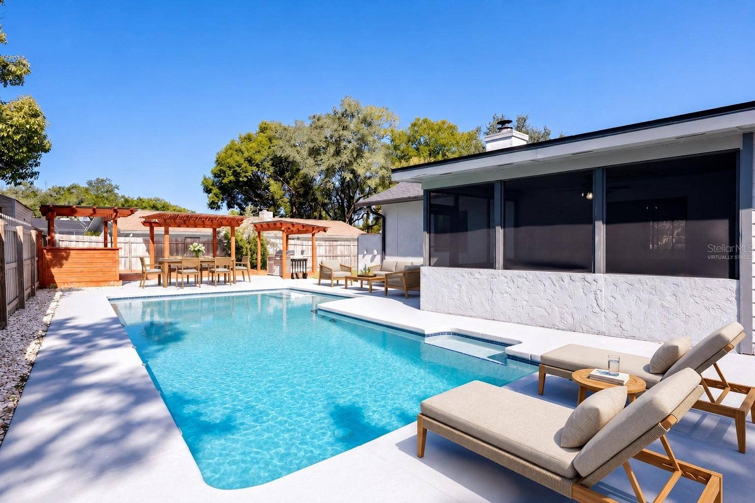 954 NIBLICK DRIVE, Casselberry, FL 32707 Pool area - virtually staged