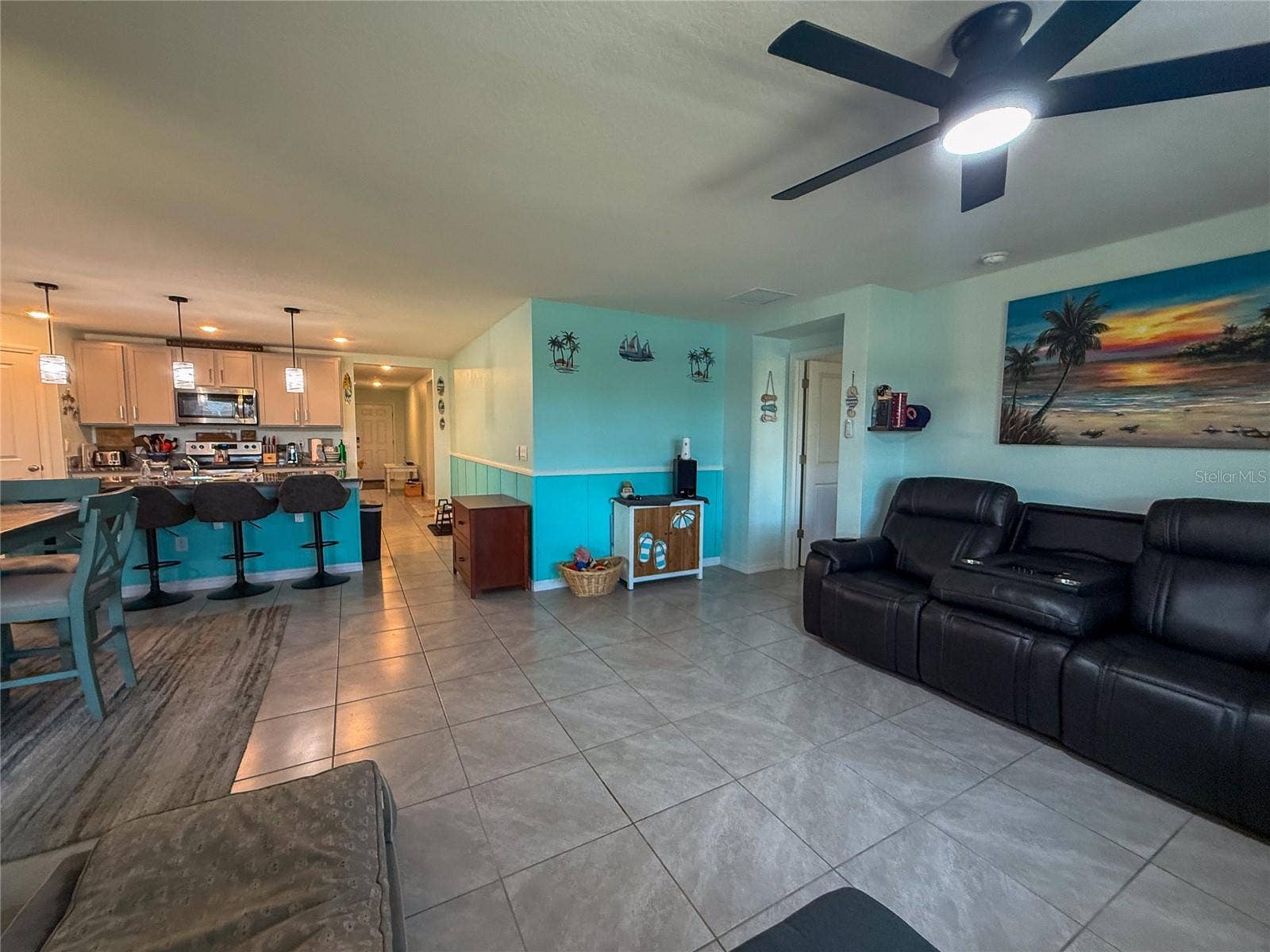 4120 QUIET RAIN COURT, Palmetto, FL 34221 LIVING ROOM WITH KITCHEN VIEW