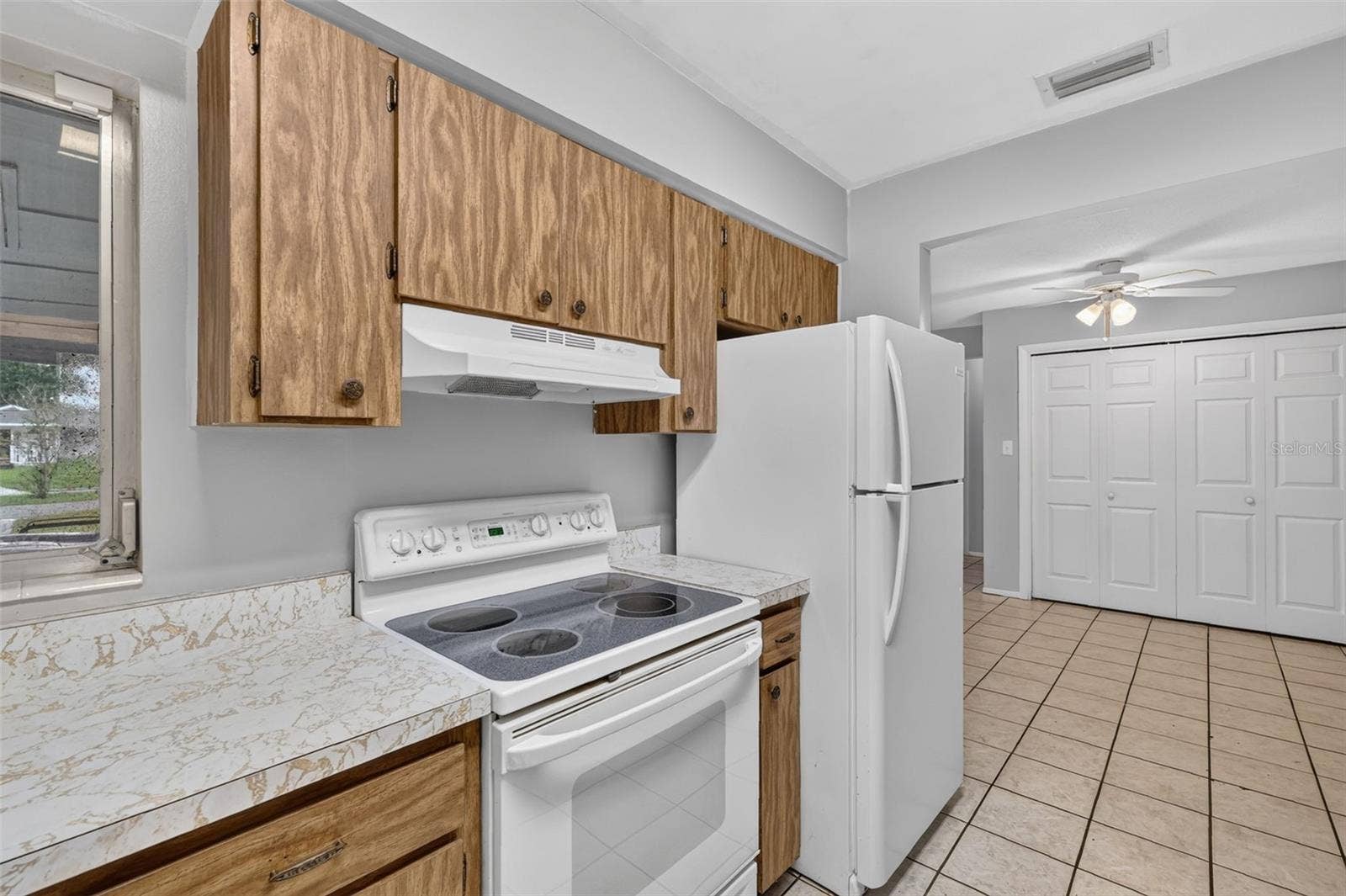 1305 ORANGE AVENUE, Tavares, FL 32778 Window View of Home Front from the Kitchen