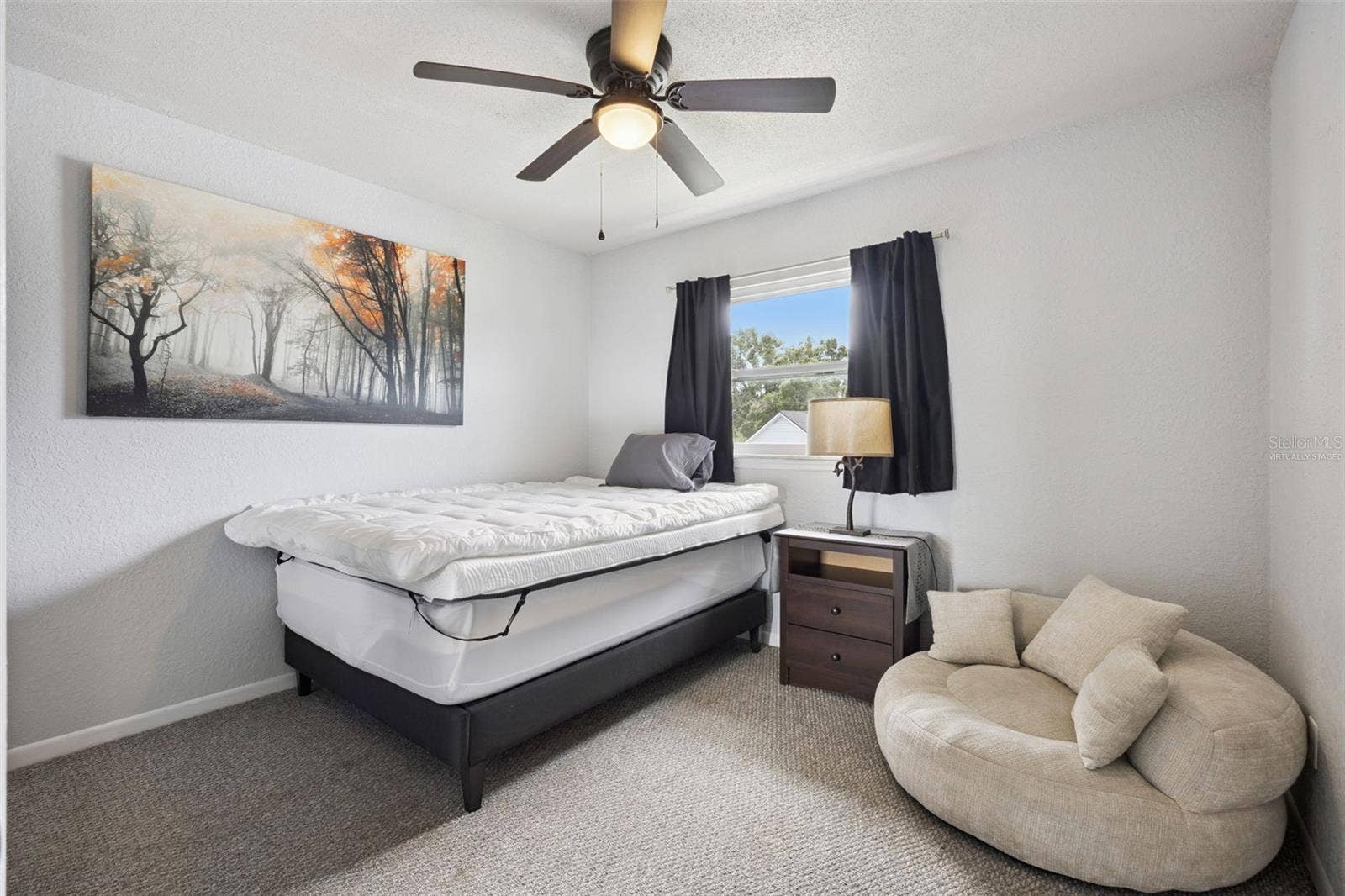 virtually staged bedroom