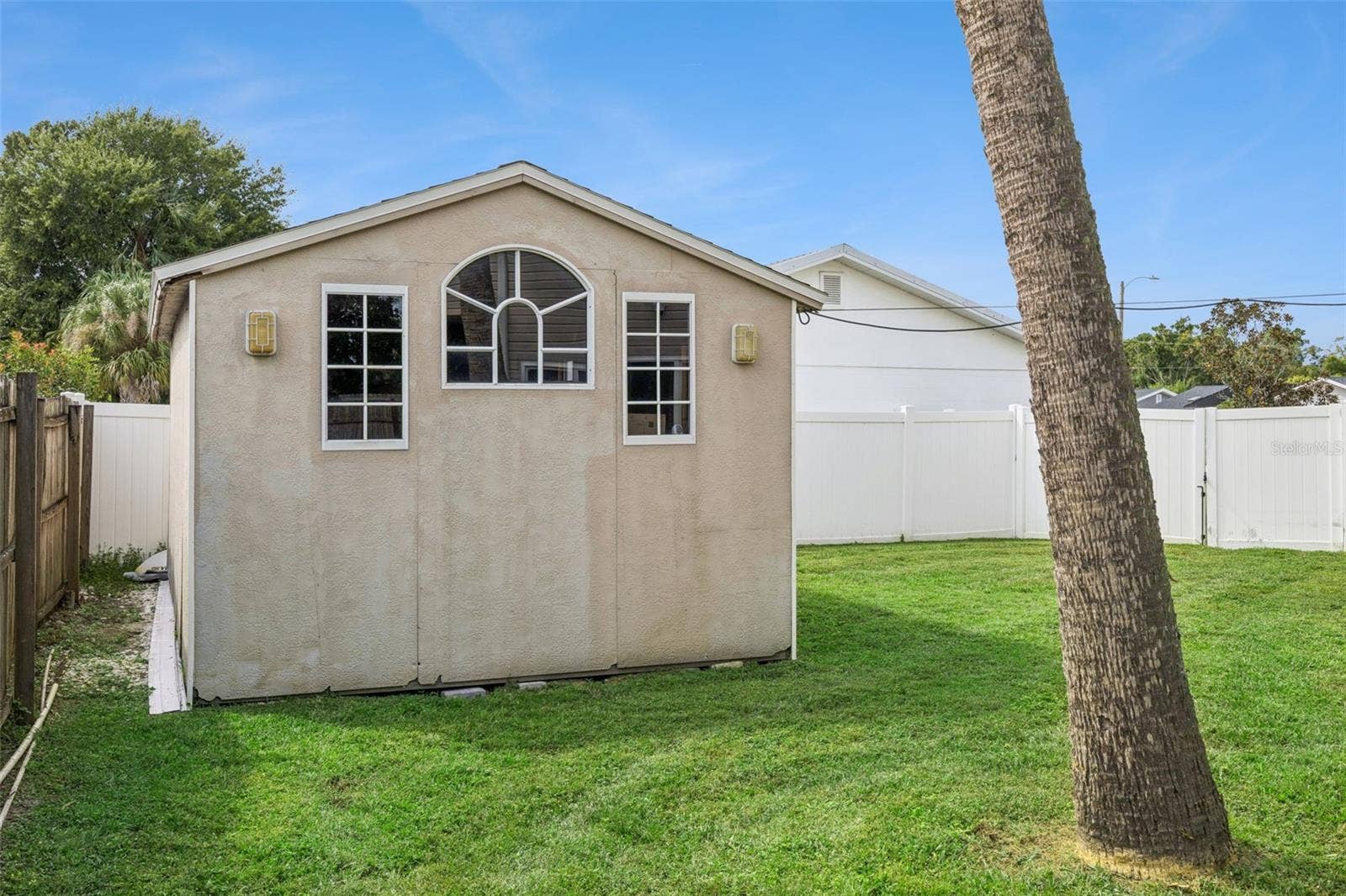 utility shed with electric