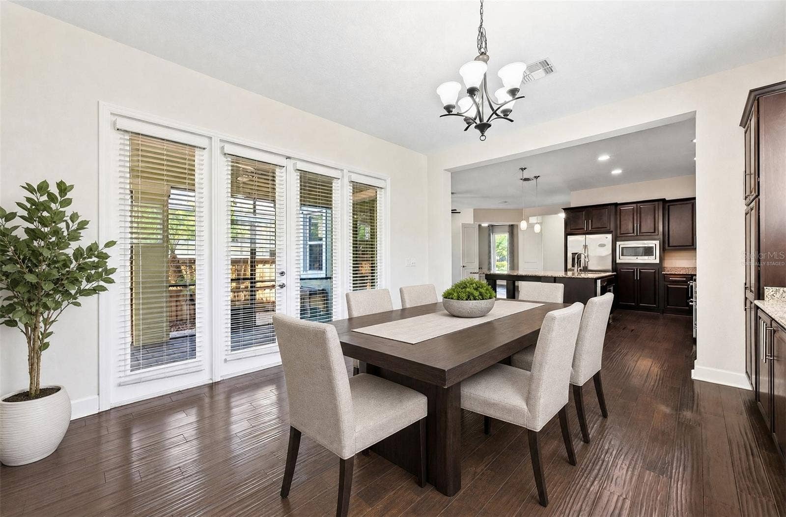 Light filled formal dining. Virtually Staged.