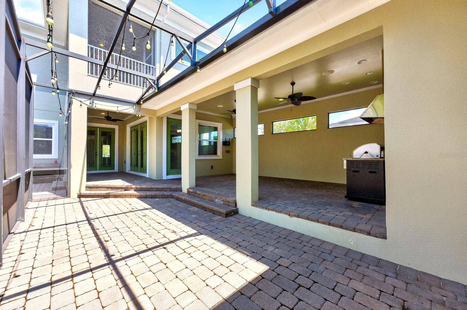 Wrap around, extended screened lanai.
