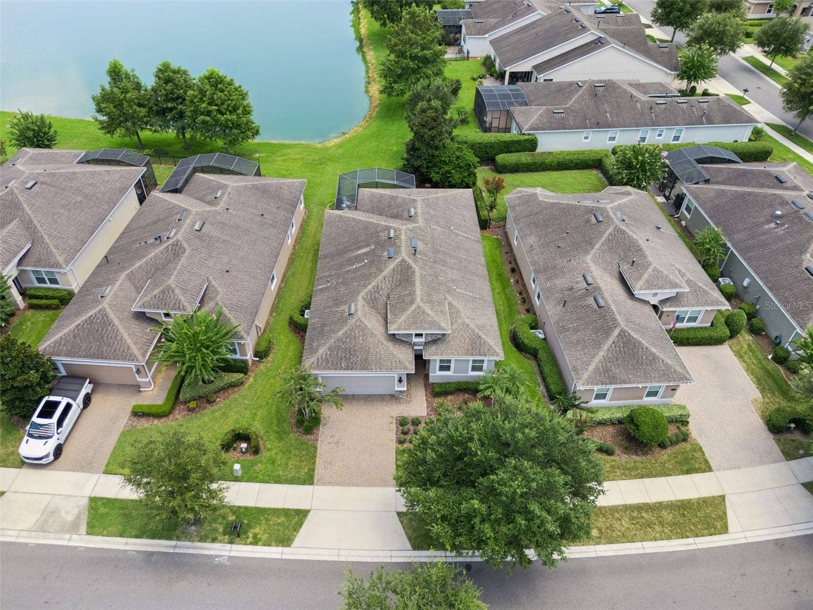 Aerial view from the front of the home