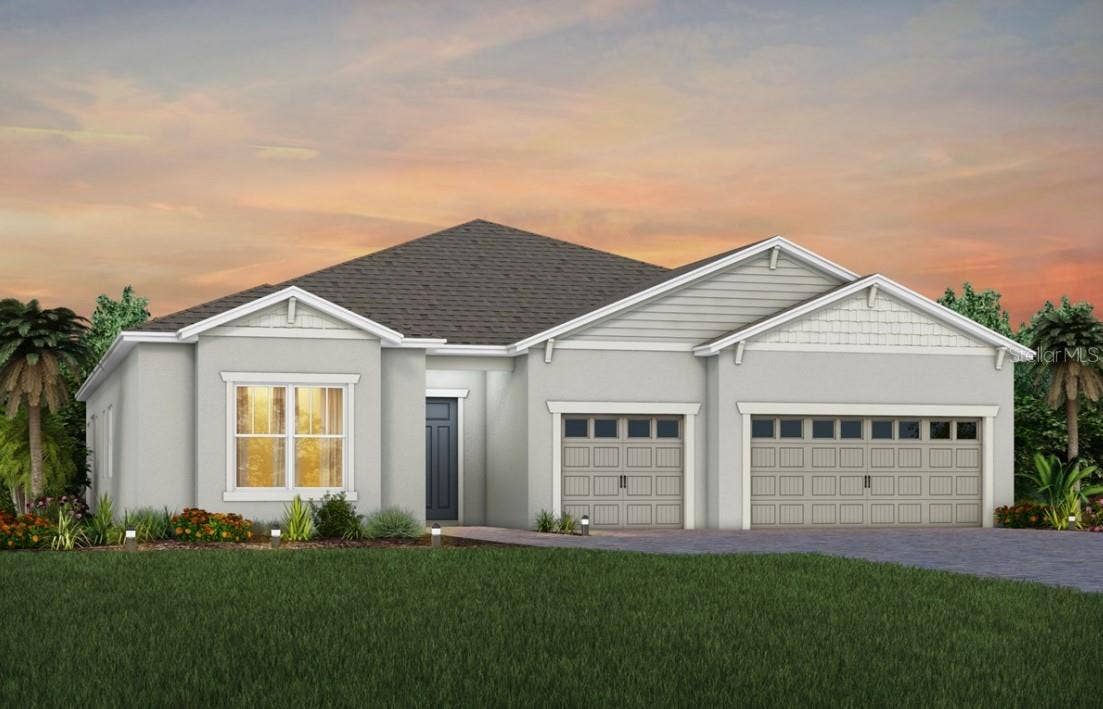15000 CANOPY COVER DRIVE, Winter Garden, FL 34787 Exterior Design. Artistic rendering for this new construction home. Pictures are for illustrative purposes only. Elevations, colors and options may vary.