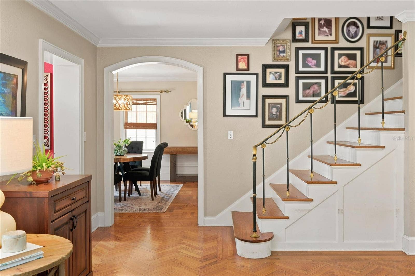 1221 DORCHESTER STREET, Orlando, FL 32803 Welcoming Foyer with Hardwood Floors & Staircase