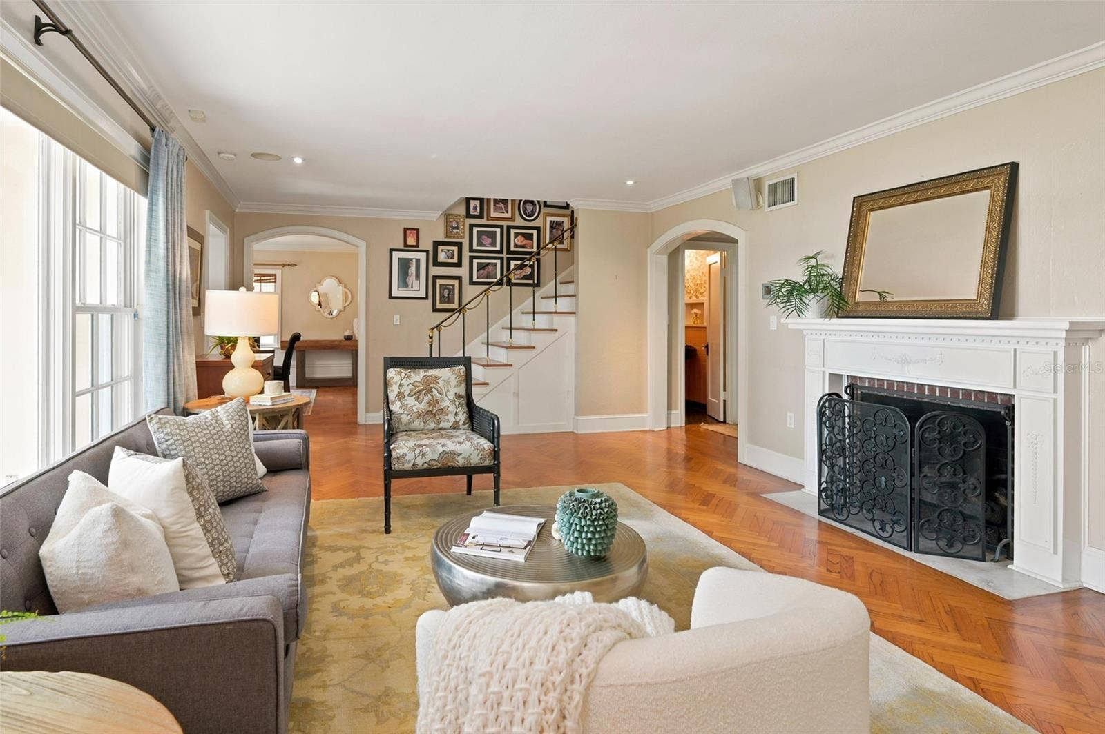 1221 DORCHESTER STREET, Orlando, FL 32803 Formal Living Room with Fireplace