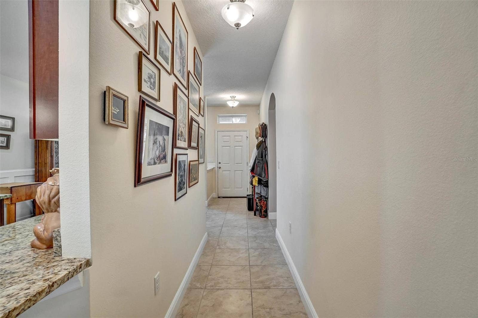 Hallway from front door to living room
