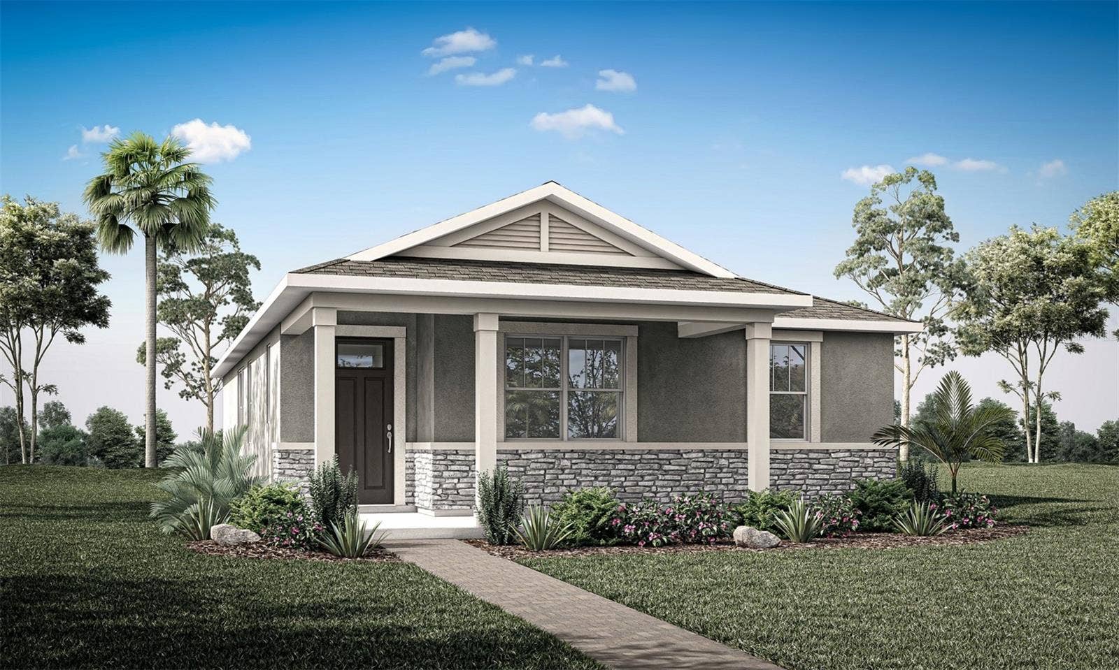 13471 GOOD VIBES AVENUE, Orlando, FL 32832 Meridian Parks - Alafia Floorplan - Coastal Elevation - Architect's Rendering