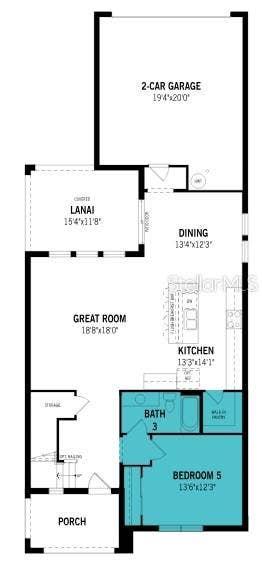 13463 GOOD VIBES AVENUE, Orlando, FL 32832 Meridian Parks Windley Low Country Lot 7473 First Floor