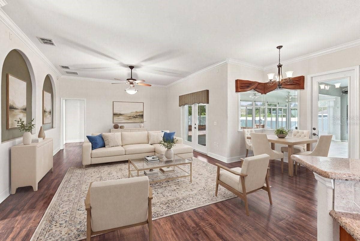 230 LAKE ARIETTA COURT, Auburndale, FL 33823 family room, virtually staged
