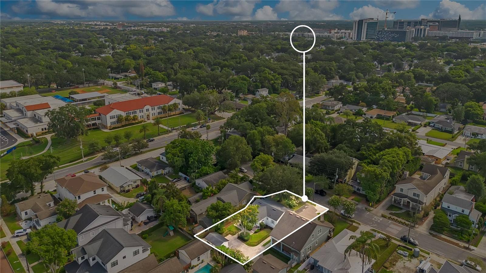 2102 HARRISON AVENUE, Orlando, FL 32804 Ariel View