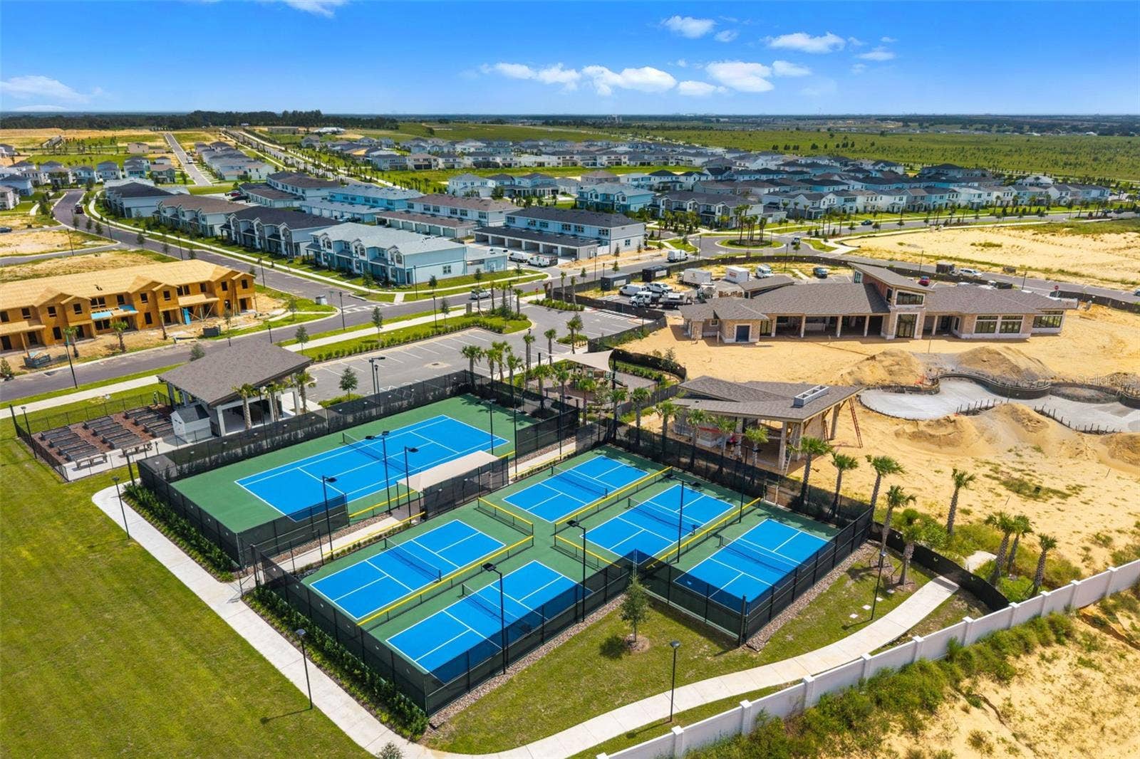 4617 GOLDEN BIRCH AVENUE, Clermont, FL 34714 Sports courts and future pool.